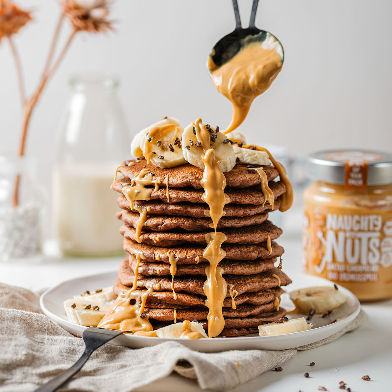 Chocolate Pancakes Salted Caramel