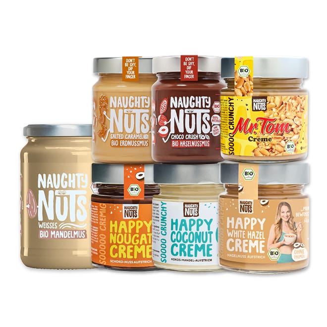 Naughty Nuts Nussbutter Einsteiger Paket (Nussmuse & Aufstriche)