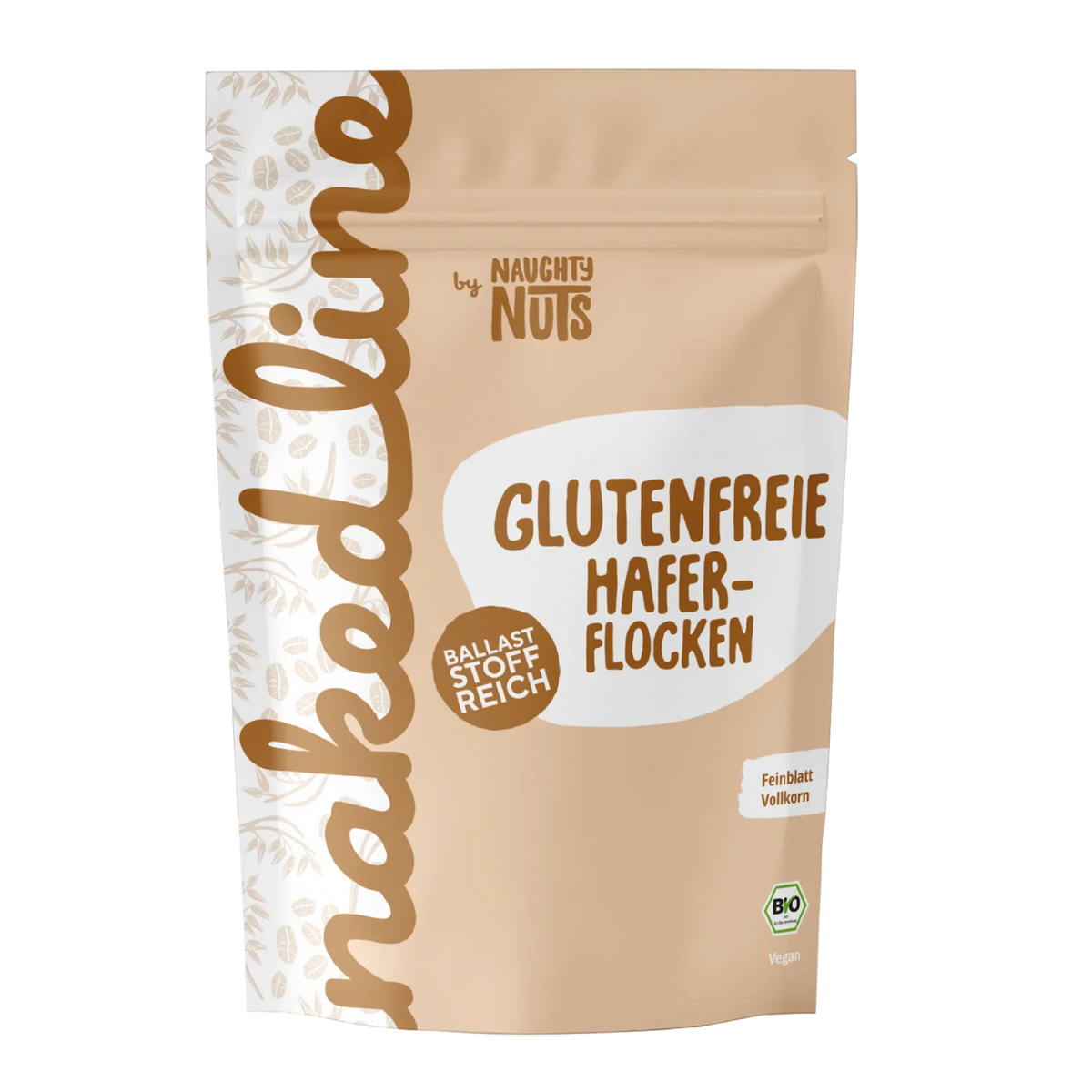 Beutel mit glutenfreien Haferflocken von Naughty Nuts