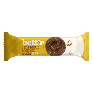 Bett'r Snacks Bio Fruchtkugeln mit Haselnuss- und Kakaofüllung