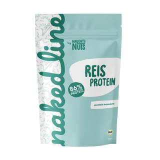 Nakedline Reis Protein Beutel mit 86 Prozent Proteingehalt und Bio Siegel