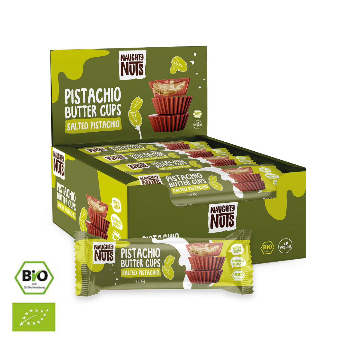 Bio Pistazienbutter Cups Salted Pistachio