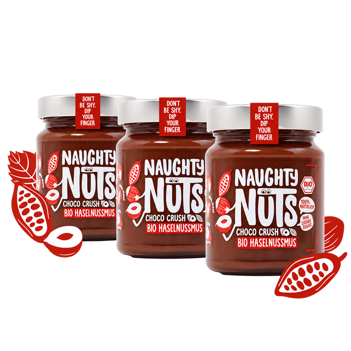 Naughty Nuts Nussbutter Bio Haselnussmus Choco Crush