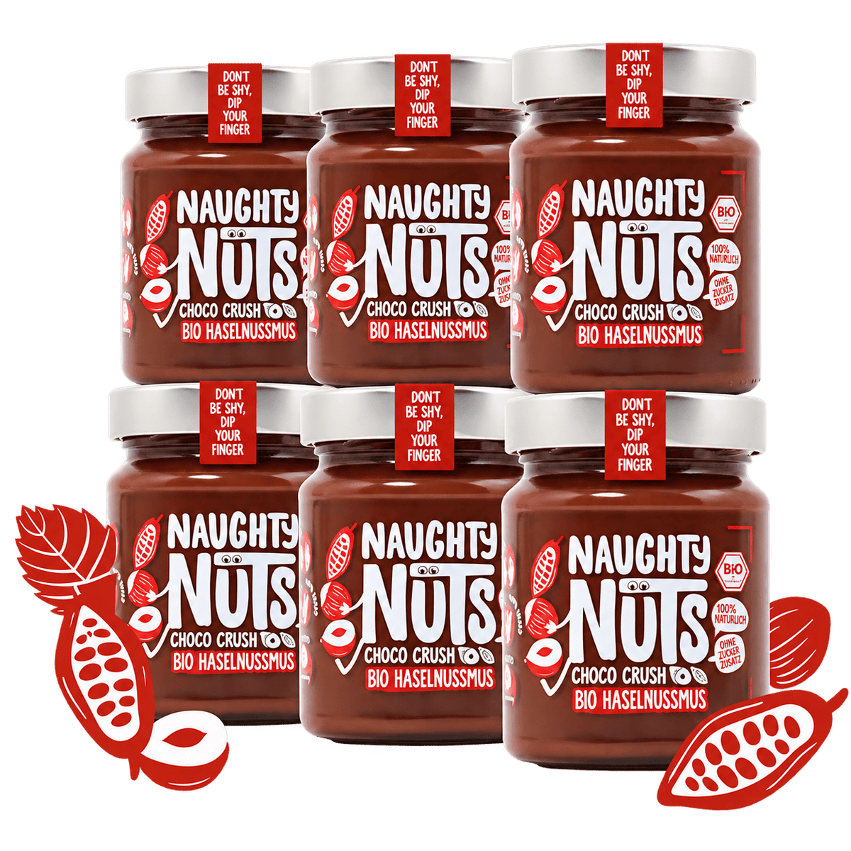 Naughty Nuts Nussbutter Bio Haselnussmus Choco Crush